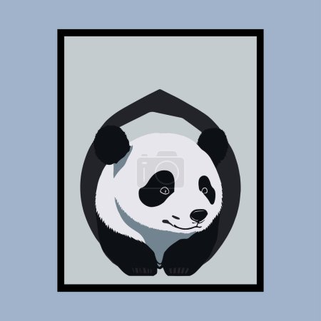 Illustration for Cute panda   vector illustration - Royalty Free Image