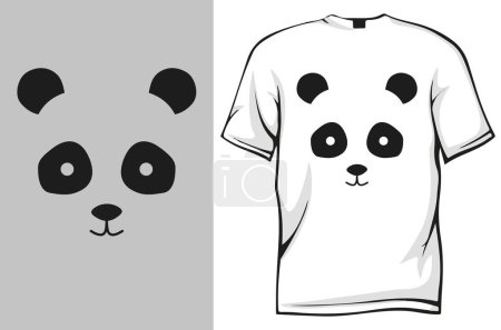 Téléchargez les illustrations : Panda ours t - modèle de chemise - en licence libre de droit