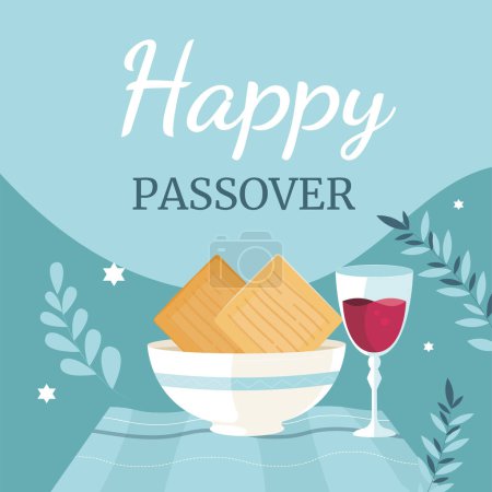 passover holiday card  vector illustration 
