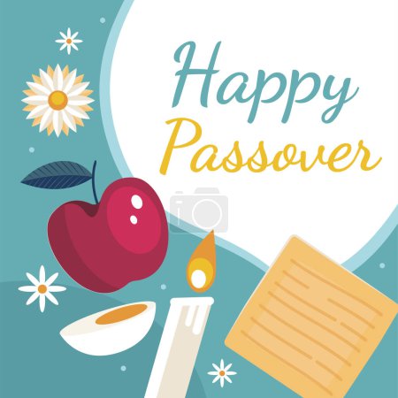 Illustration for Passover holiday greeting card - Royalty Free Image