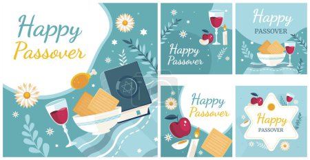 Illustration for Passover  holiday card design. - Royalty Free Image