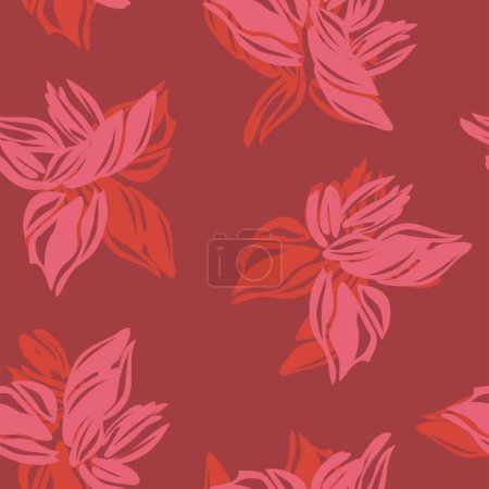 Ilustración de Hermoso patrón floral vector ilustración - Imagen libre de derechos