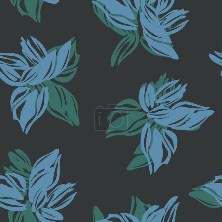 Ilustración de Hermoso patrón floral vector ilustración - Imagen libre de derechos
