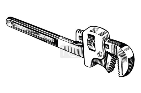 Ilustración de Pipe wrench icon vector illustration - Imagen libre de derechos