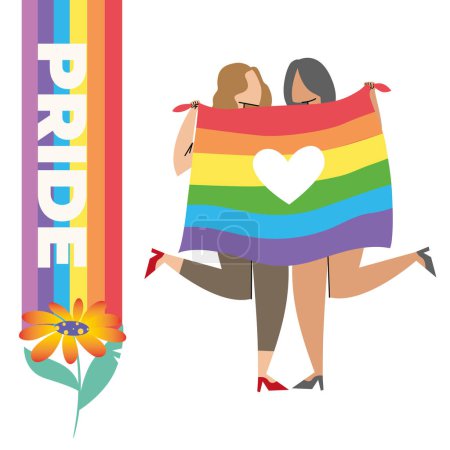 Illustration for Pride card vector illustration - Royalty Free Image