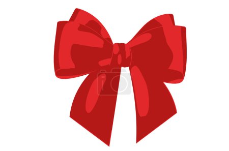 Illustration for Red bow icon on white - Royalty Free Image