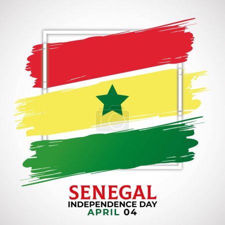 Téléchargez les illustrations : Fête de l'indépendance de la république de senegal. illustration vectorielle. - en licence libre de droit