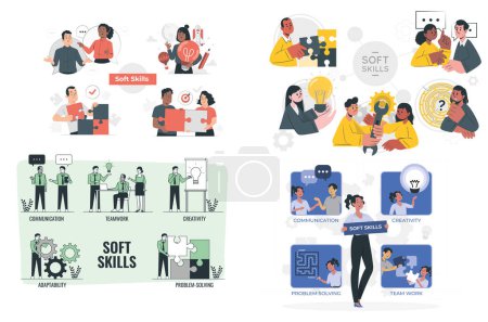 Illustration for Business people, soft skills - Royalty Free Image