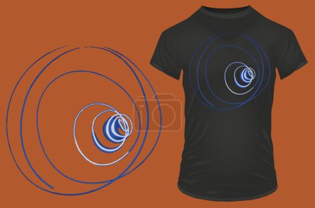 Téléchargez les illustrations : Abstrait t-shirt avec spirale - en licence libre de droit