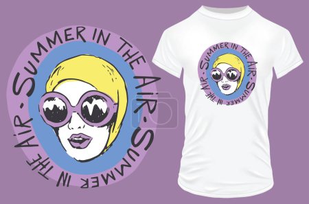 Ilustración de Vector verano en el aire camiseta diseño - Imagen libre de derechos