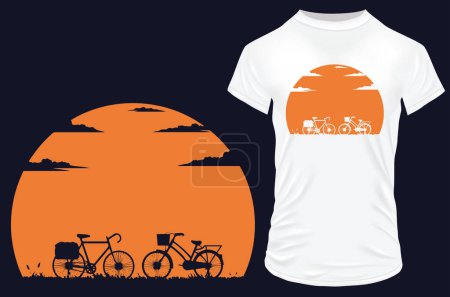 Ilustración de Diseño de bicicletas y camisetas de sol - Imagen libre de derechos