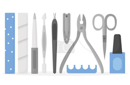 Illustration for Manicure  items tools set. - Royalty Free Image
