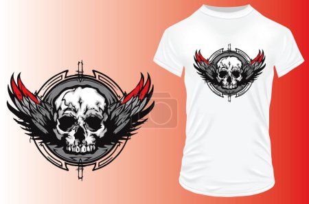 Illustration for Skull t - shirt design  with skull - Royalty Free Image