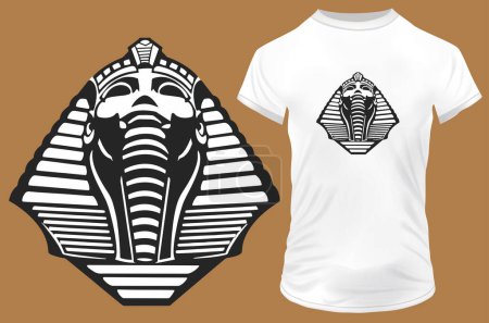 Téléchargez les illustrations : Design vectoriel de t - shirt logo, egypte - en licence libre de droit
