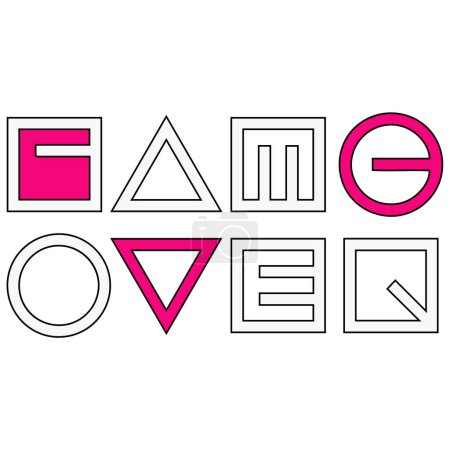 Illustration for Game over  logo vector illustration - Royalty Free Image