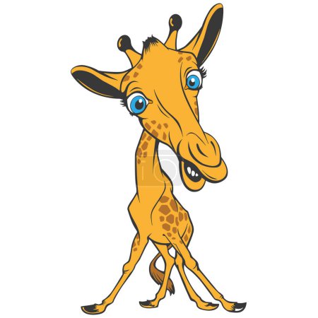 Illustration for Vector illustration of cartoon giraffe - Royalty Free Image