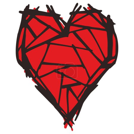 Ilustración de Corazón sobre fondo blanco - Imagen libre de derechos