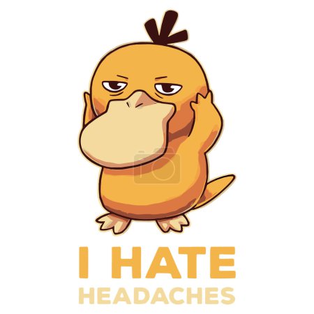 Illustration for I hate headaches vector illustration - Royalty Free Image