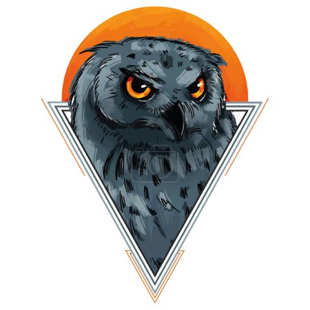 Illustration for Owl  head vector illustration - Royalty Free Image