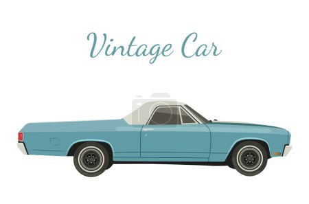 Téléchargez les illustrations : Vintage voiture classique rétro voiture vintage - en licence libre de droit