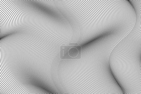 Illustration for Cloth texture gradient halftone stars background. Pop art template. Fade Pattern Backdrop. Black and White Distressed Texture. Vector illustration. - Royalty Free Image
