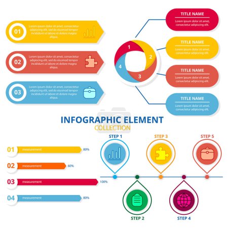 Illustration for Infographic workflow design templates set. Vector business template for presentation. Creative concept for infographics. - Royalty Free Image