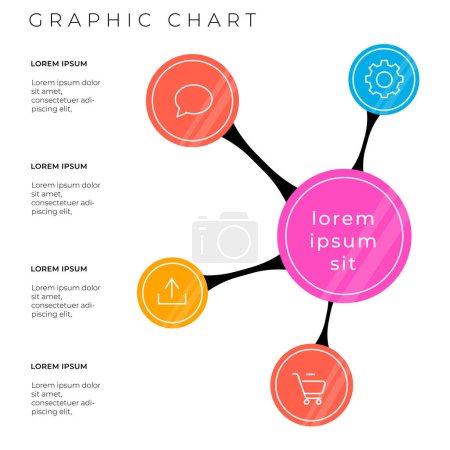 Illustration for Infographic workflow design template. Vector business template for presentation. Creative concept for infographics. - Royalty Free Image