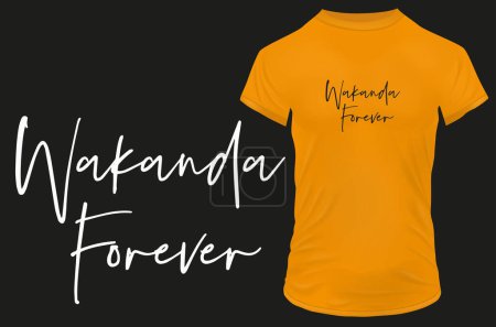 Illustration for Wakanda forever. Inspirational motivational quote. Vector illustration for tshirt, website, print, clip art, poster and print on demand merchandise. - Royalty Free Image