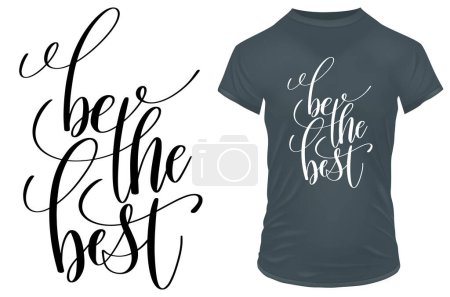 Illustration for Be the best - hand drawn lettering. vector illustration - Royalty Free Image