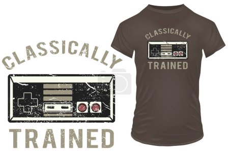 t - shirt with vintage design, Classically trained