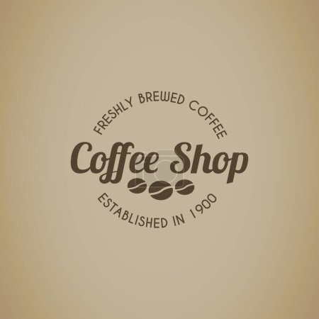 Illustration for Vintage coffee shop logo design inspiration - Royalty Free Image