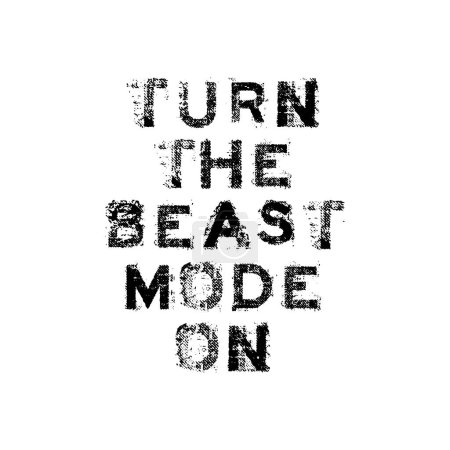 Illustration for Beast mode quote stylish banner, vector illustration - Royalty Free Image