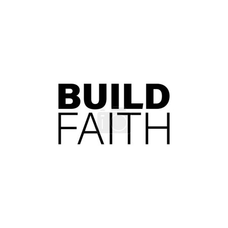 Illustration for Build faith quote stylish banner, vector illustration - Royalty Free Image