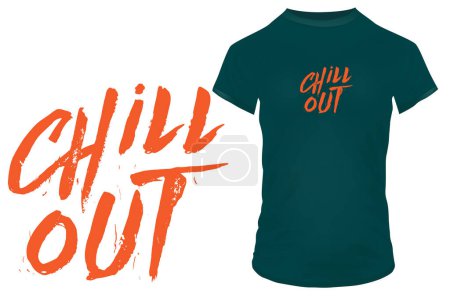 Illustration for Chill out banner template illustration for t-shirt print - Royalty Free Image