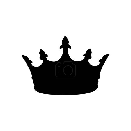 Téléchargez les illustrations : Icône couronne stylisée, illustration vectorielle - en licence libre de droit