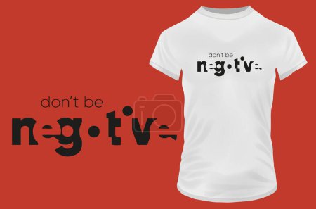 Ilustración de No ser negativo banner plantilla ilustración para camiseta imprimir - Imagen libre de derechos