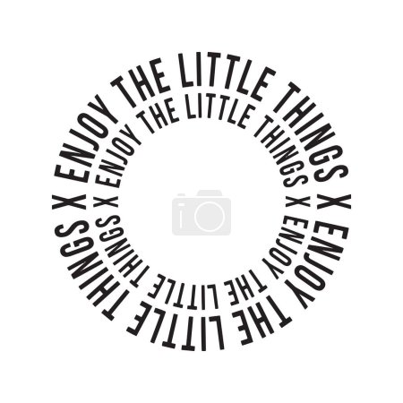 Illustration for Enjoy the little quote stylish banner, vector illustration - Royalty Free Image