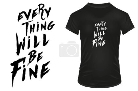 Illustration for Everything banner template illustration for t-shirt print - Royalty Free Image