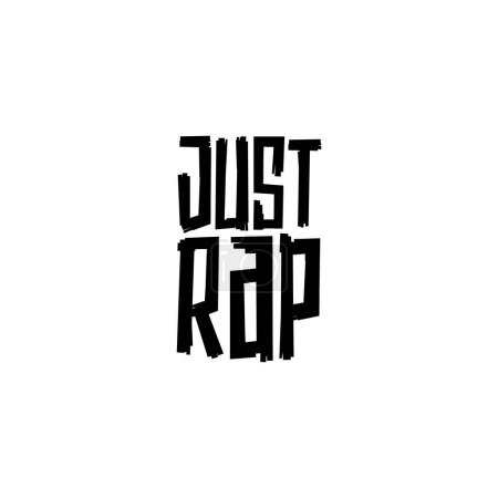 Illustration for Just rap quote stylish banner, vector illustration - Royalty Free Image