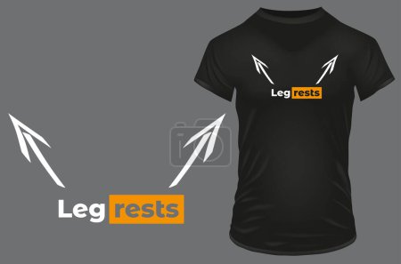 Illustration for Leg rests quote t-shirt design, vector illustration - Royalty Free Image