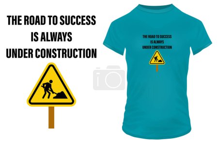 Illustration for Road to success quote t-shirt design, vector illustration - Royalty Free Image