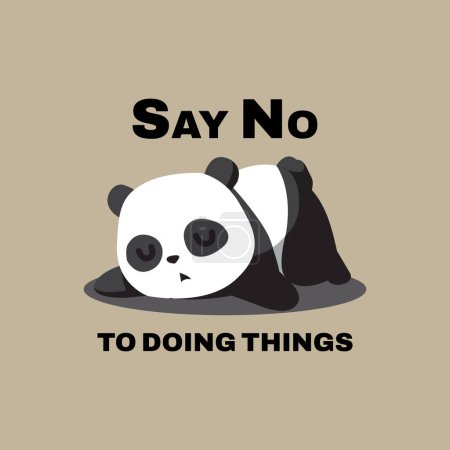Illustration for Say no to doing things quote stylish banner, vector illustration - Royalty Free Image