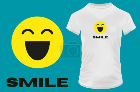 Illustration for Smile quote t-shirt design, vector illustration - Royalty Free Image