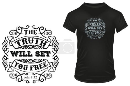 Téléchargez les illustrations : La vérité citer t-shirt design, illustration vectorielle - en licence libre de droit