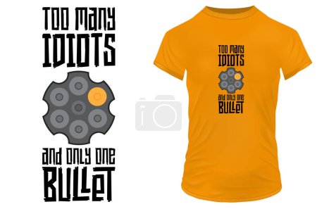 Illustration for Too many quote t-shirt design, vector illustration - Royalty Free Image
