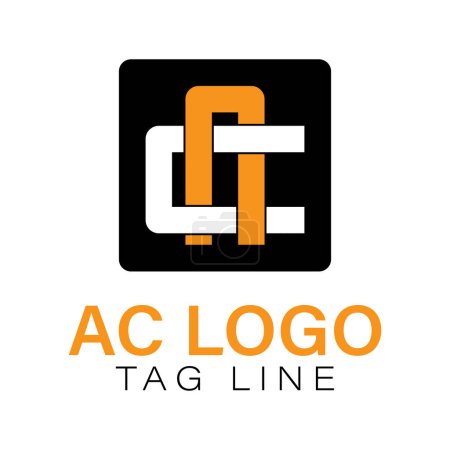 Illustration for AC or CA corporate business logo design. A and C initials monogram for company. Alphabetical icon, sign, brand name, symbolic letter vector illustration. - Royalty Free Image