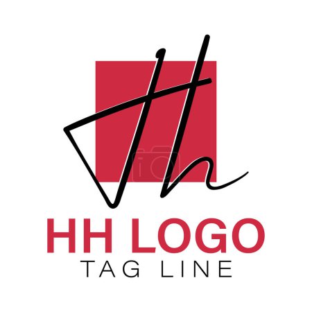 Ilustración de Diseño del logo de HH. H o doble H iniciales monograma para la empresa. Icono alfabético, signo, marca, ilustración simbólica de vectores de letras. - Imagen libre de derechos
