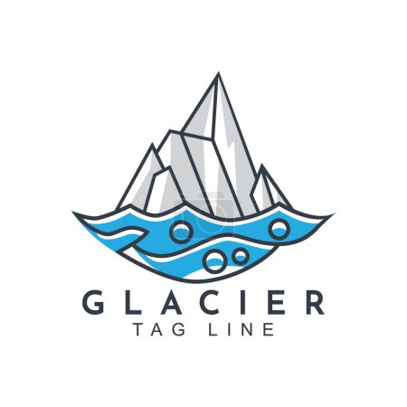 Ilustración de Diseño del logo de la empresa corporativa Glacier o Iceberg. Clásico estilo abstracto plano premium e icono de lujo, monograma para empresa. Signo, marca, ilustración de vectores de símbolos aislados sobre fondo blanco. - Imagen libre de derechos