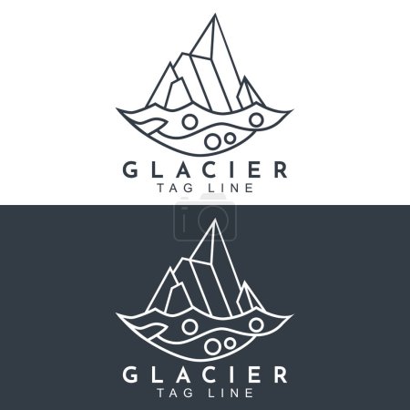 Ilustración de Diseño del logo de la empresa corporativa Glacier o Iceberg. Clásico estilo abstracto plano premium e icono de lujo, monograma para empresa. Signo, marca, ilustración de vectores de símbolos aislados sobre fondo blanco. - Imagen libre de derechos