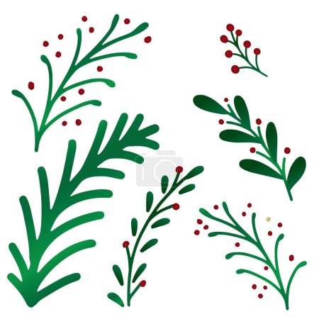 Illustration for Plants set vector illustration - Royalty Free Image